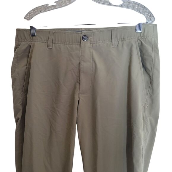 Under Armour Golf Chino Pants Men's Size 36 X 32 Outdoor Khaki Athletic Preppy - Picture 3 of 12